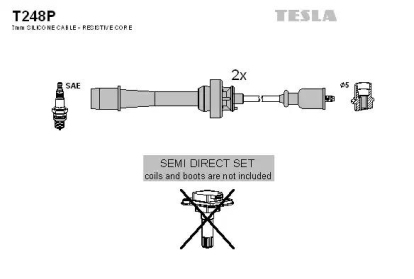 Провода высоковольтные T248P Tesla (фото №1)