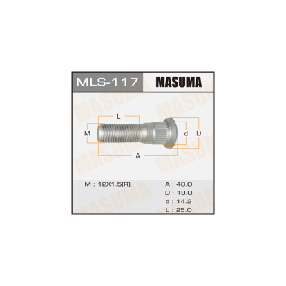 Шпилька колёсная MLS117 Masuma (фото №1)