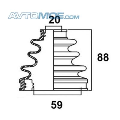 Пыльник шруса внутреннего BD0115 Avantech (фото №1)