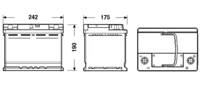 Аккумулятор автомобильный EXIDE Start-Stop EFB EL600 (60R) 640 А обр. пол. 60 Ач EL600 Exide (фото №2)