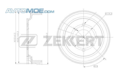 Барабан тормозной BS5027 ZEKKERT (фото №1)